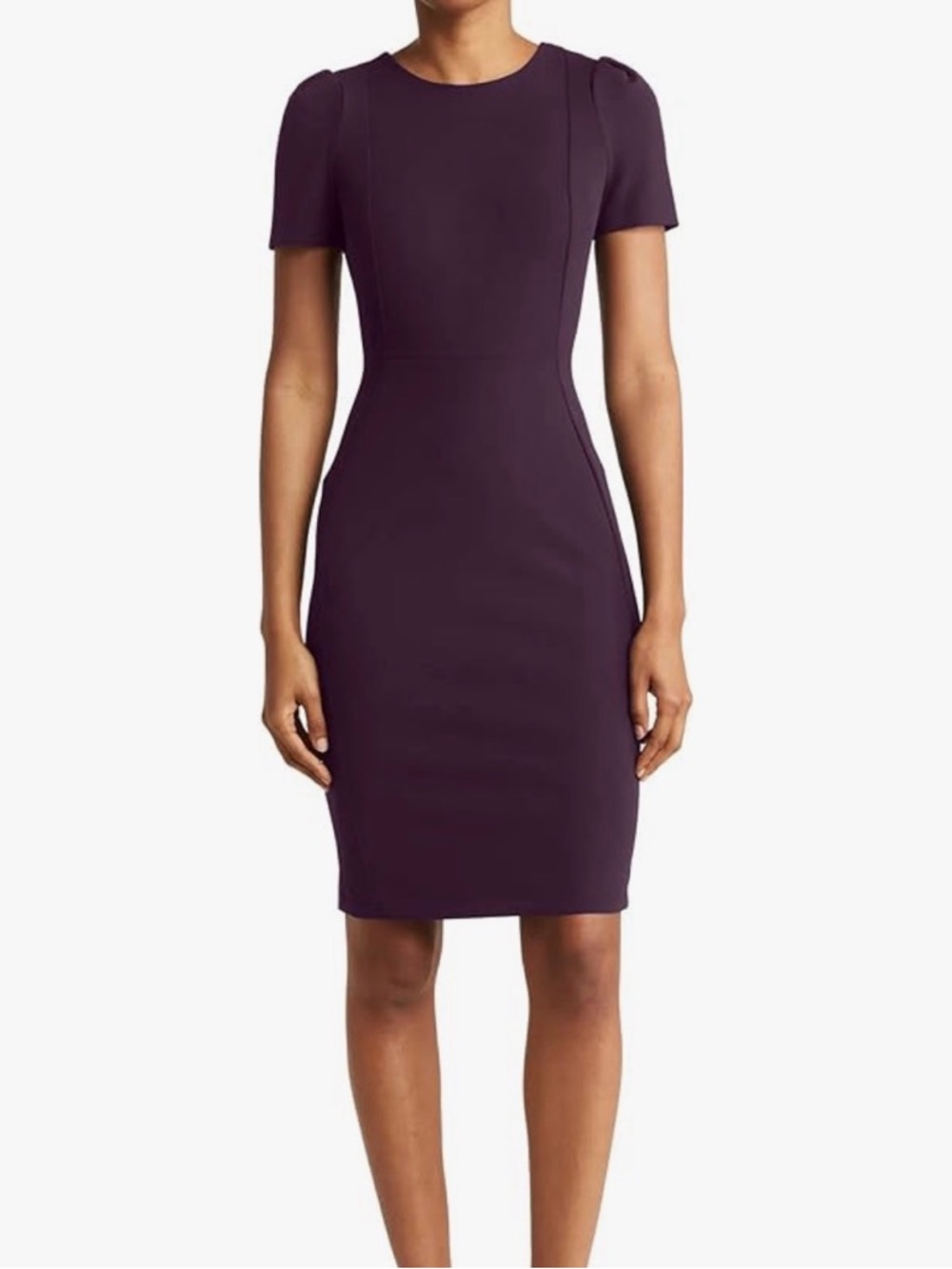 NWT. Calvin Klein Short Sleeved Seamed Sheath Women's